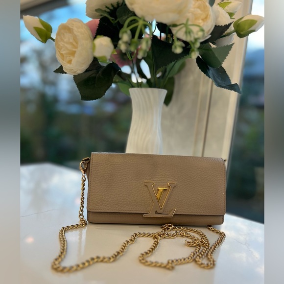 Louis Vuitton Taurillon Capucines Long Bifold Wallet on chain/crossbody bag 🔥 - Picture 13 of 16